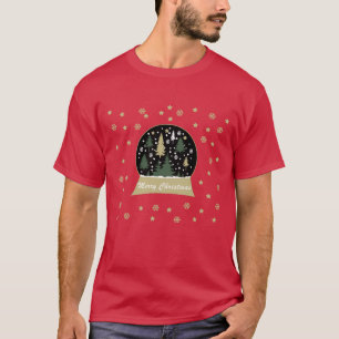Camiseta Decoração Moderna Bola de Natal com Neve