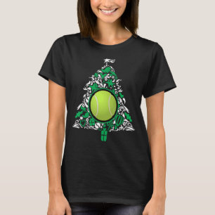 Camiseta Decorações da Árvore de Natal da Bola de tênis Xma