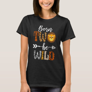 Camiseta Decorações de Aniversário Born 2 Be Wild Menina Me