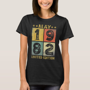 Camiseta Decorações de aniversário de 40 anos maio de 1982