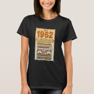 Camiseta Decorações De Aniversário De 60 Anos 1962 Cassete 