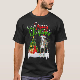 Camiseta Decorações de Natal Cachorro Galgo Italiano Papai