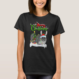 Camiseta Decorações de Natal Chinchila Papai Noel Chinchila