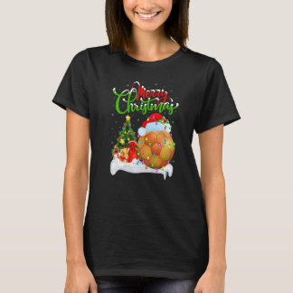 Camiseta Decorações de Natal de Andebol Santa Andebol Natal
