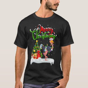 Camiseta Decorações de Natal de Avestruz Pássaro Avestruz d