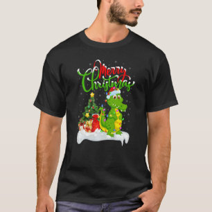 Camiseta Decorações de Natal de Crocodilo Papai Noel Crocod