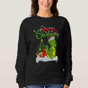 Camiseta Decorações de Natal de Crocodilo Papai Noel Crocod