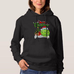 Camiseta Decorações de Natal de Pickleball Papai Noel Pickl