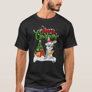 Camiseta Decorações De Natal Lebre Santa Lebre Natal