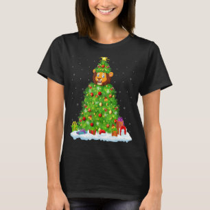Camiseta Decorações de Natal Luzes Papais noeis Árvore de N