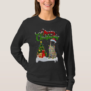 Camiseta Decorações de Natal Santa Cão Bullmastiff Natal