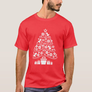 Camiseta Decorações de Natal Tradicionais Escandinavas