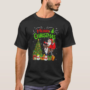 Camiseta Decorações de Xmas Papais noeis de Cachorro que An