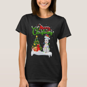 Camiseta Decorações de Xmas Papais noeis de Natal de Cachor
