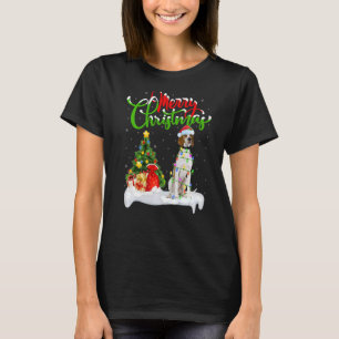 Camiseta Decorações do Xmas Papais noeis o Cristo de Cachor
