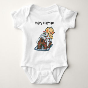 Camiseta Decorando uma casa de pão-de-espécie para o Nata