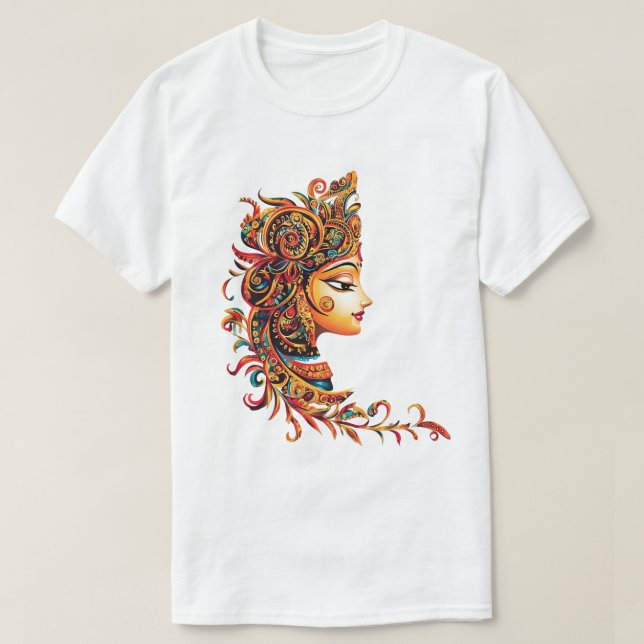 Camiseta Decorative Artistic Face (Frente do Design)