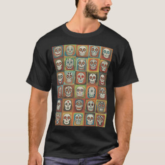 Camiseta Decorative paint Skull Collection Mexican Folk