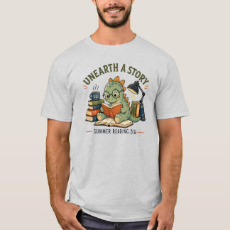 Camiseta Decore o Diário: Desenterre Uma História Fofo Dino