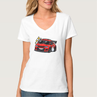 Camiseta decote em V para mulheres amantes de Funn
