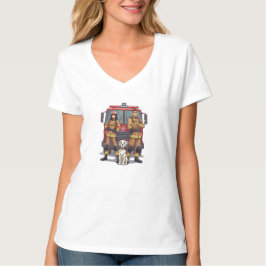 Camiseta Decote V Bombeiro Heróico Anime