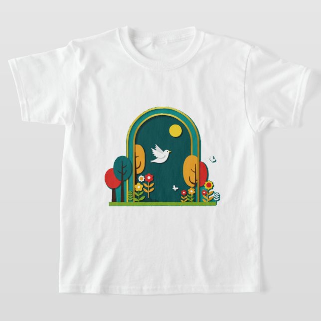 Camiseta Decoupage-like digital work (Postura )