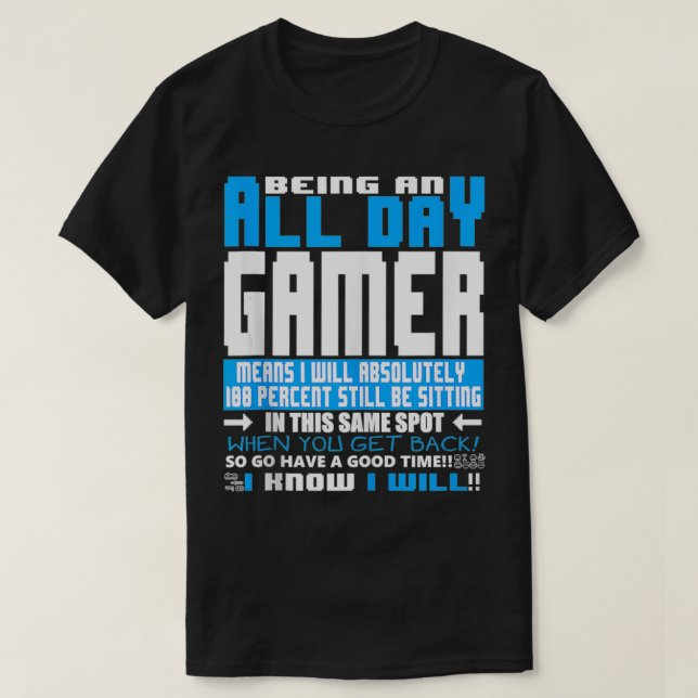 Camiseta Decreto TODO O DIA sobre jogos de teste (Frente do Design)