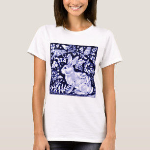 Camiseta Dedham Blue Rabbit, Classic Blue & White Design