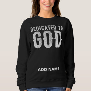 CAMISETA DEDICADO A DEUS TEXTO PERSONALIZÁVEL BRANCO LEGAL