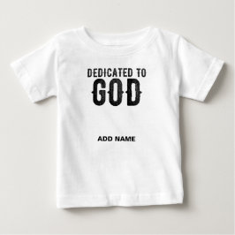 CAMISETA DEDICADO A DEUS TEXTO PRETO LEGAL PERSONALIZÁVEL