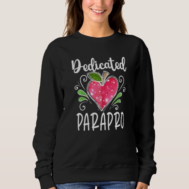 Camiseta Dedicado Parapro Apple Heart Professor de Vida (Frente)