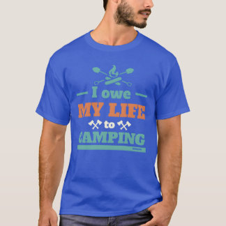Camiseta Dedico minha vida ao amigo de camping