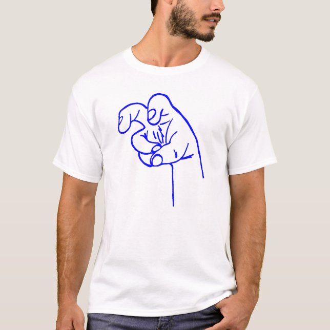 Camiseta Dedo azul do colmilho (Frente)