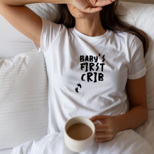 Camiseta Dedo de bebê grávida humorístico impressão digital