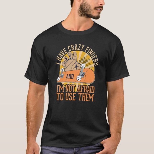Camiseta Dedo de Skate Fingerboard Fingerboarding (Frente)