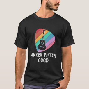 Camiseta Dedo Pickin Good Funny Guitar Guitarista Guitarra 