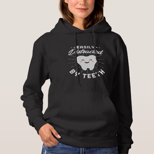 Camiseta Dedos facilmente distraídos por uma Dente Den (Frente)