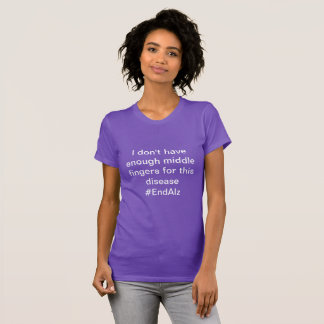 Camiseta Dedos médios para a doença de Alzheimer