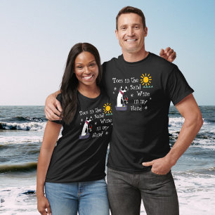 Camiseta Dedos no Vinho da Areia em Minha Mão Gato de Praia