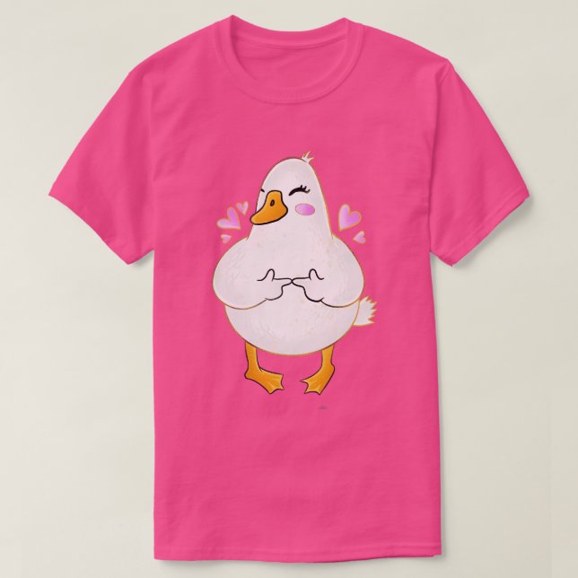 Camiseta Dedos Tímidos do Pato (Frente do Design)