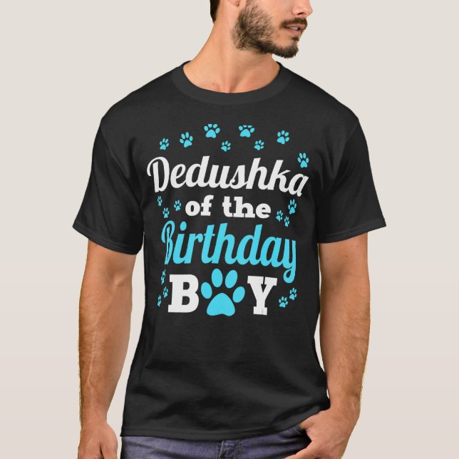 Camiseta Dedushka Da Festa De Bois-De-Cães-Aniversário Ce (Frente)