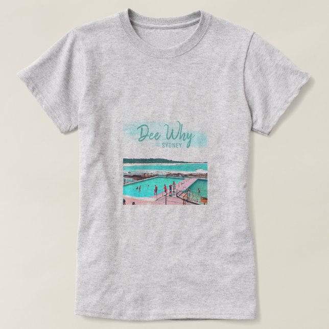 Camiseta Dee Why Sydney Beach viagem da Austrália (Frente do Design)