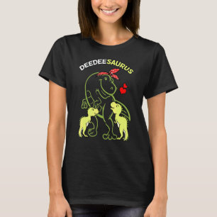 Camiseta Deedeesaurus Deedee 2 Crianças Dia de as mães Dino