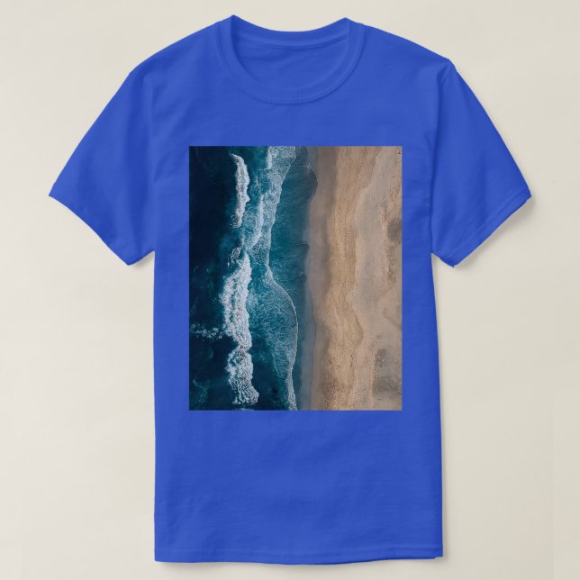 Camiseta Deep Blue Ocean Waves Graphic (Frente do Design)