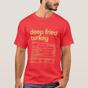 Camiseta Deep Fried Turkey Nutrition Fata Graças A Chr