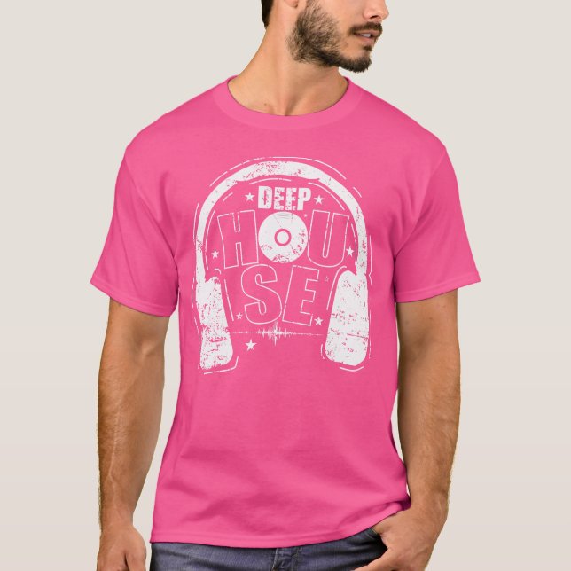 Camiseta Deep House Dance Music Headphones (Frente)