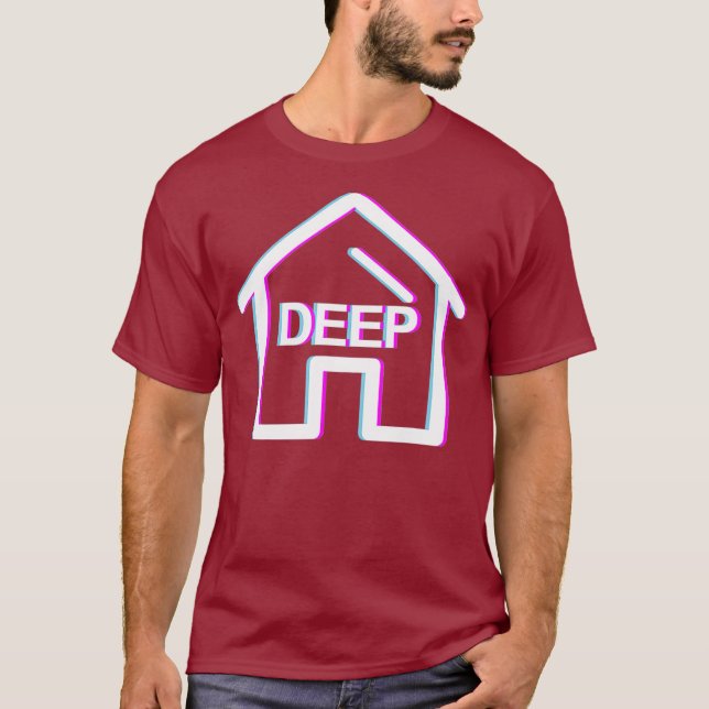 Camiseta Deep House Music Vaporwave Glits EDM Lover DJ (Frente)