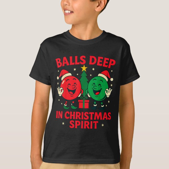Camiseta Deep In Christmas Srit Funny Adult Christmas Humor (Frente)