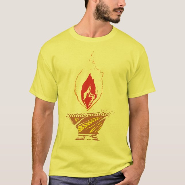 Camiseta Deepak: Lâmpada de Diwali (Frente)