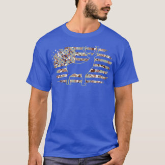 Camiseta Deer American Flag Camo Deer Hunting
